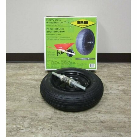 SLAIR ERIE Erie Wheelbarrow Kit, Tubeless, 16 in Dia Tire, 4 in W Tire, 1.35 in Dia Hub, 2-3/4 in L Hub E-9000261